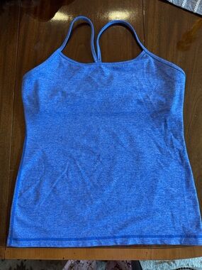 lululemon athletica Blue Heather Strappy Active Tank